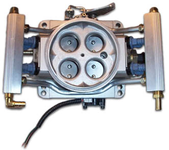 Throttle body with TPS, IAC, fuel rails